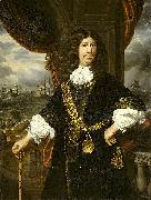 Samuel van hoogstraten Portrait of Mattheus van den Broucke Governor of the Indies, with the gold chain and medal presented to him by the Dutch East India Company in 1670. painting